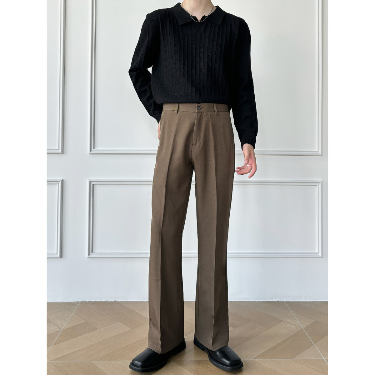 High-Drape Straight Leg Formal pants