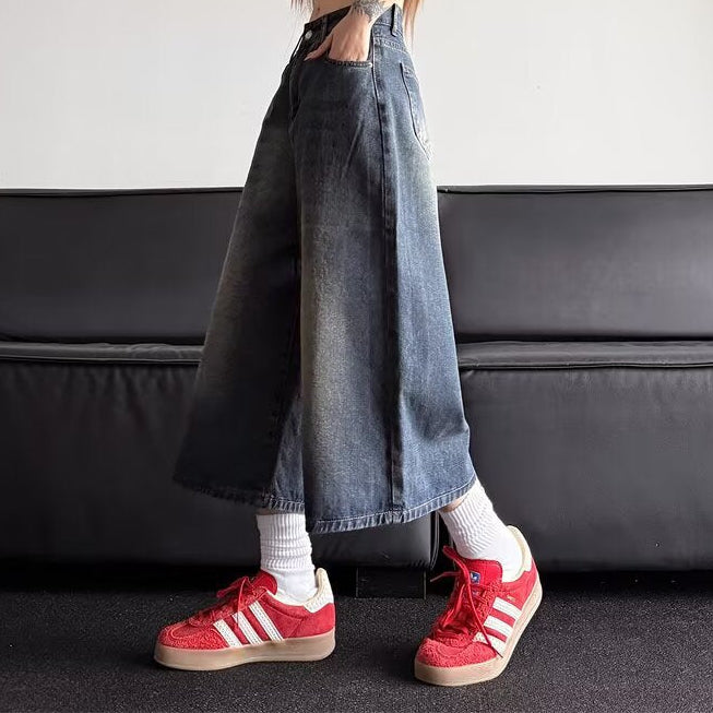 Retro vintage denim shorts for men