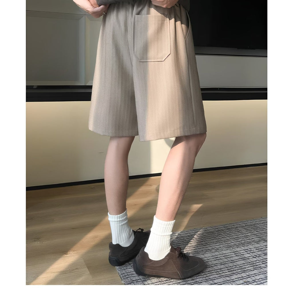 Preppy Style Striped Shorts Men