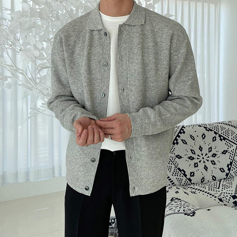 Collar Knit Cardigan for Men