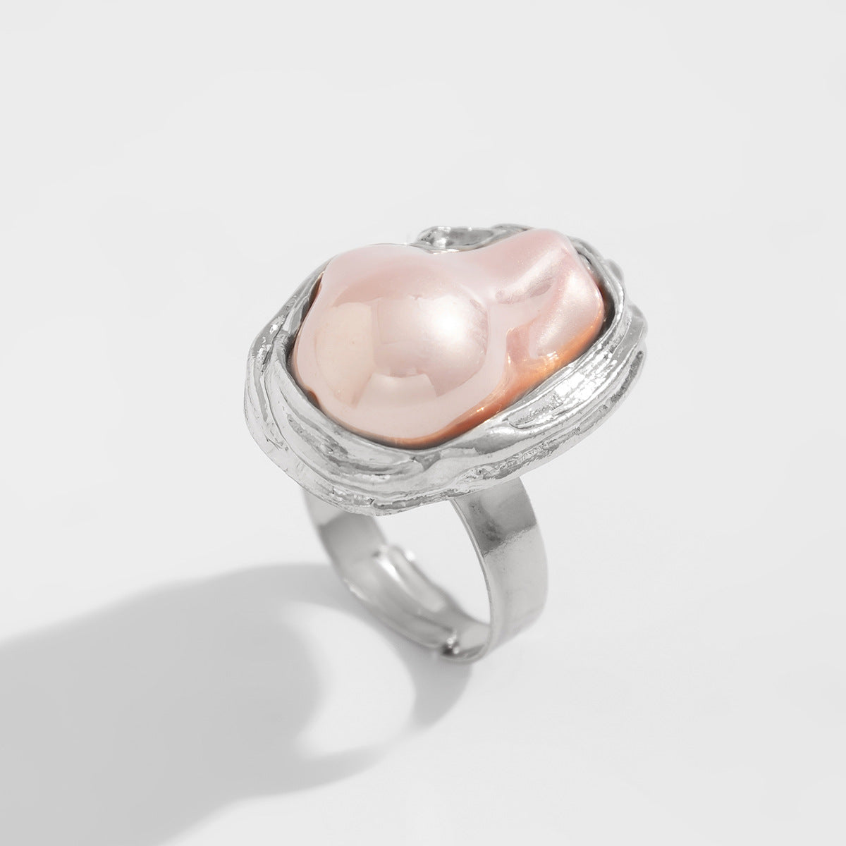 New Baroque inlaid irregular pearl rings