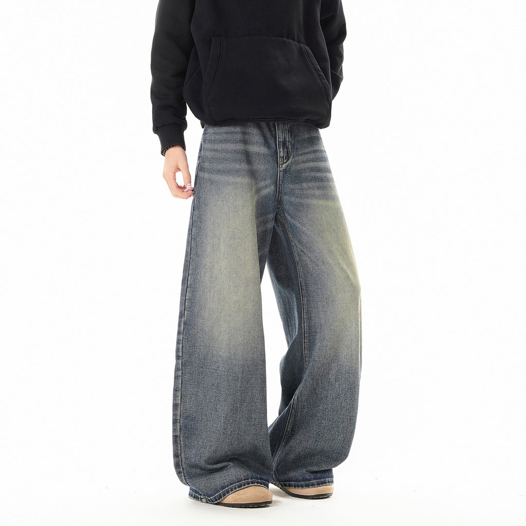 Knife-Edge Denim Pants Men