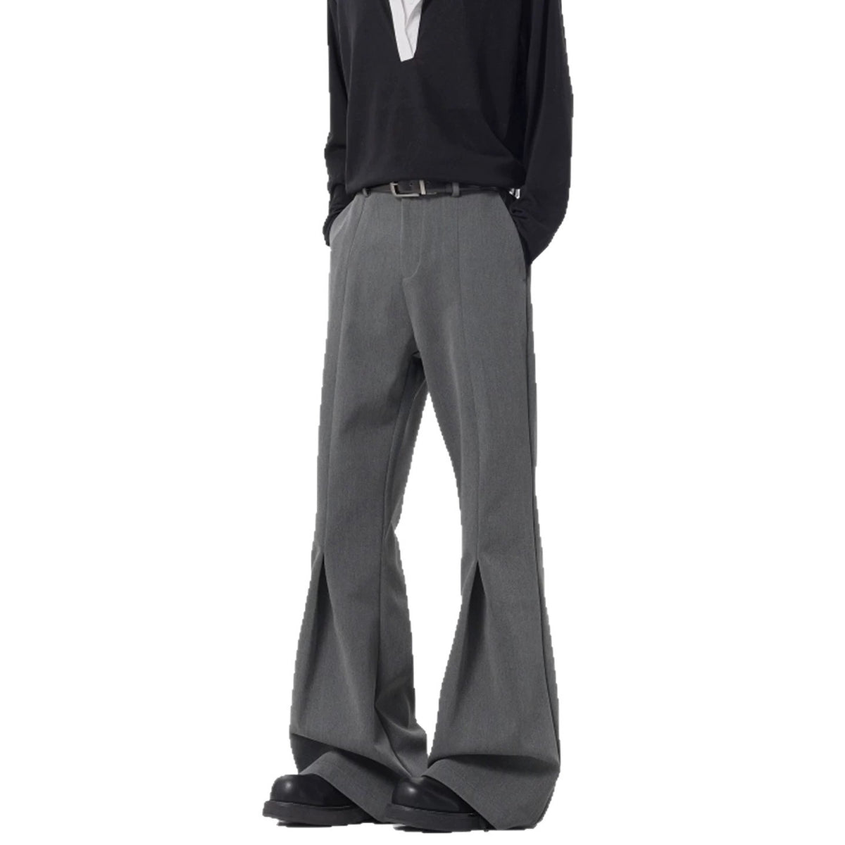 Classic Gray Pleated pants for Men