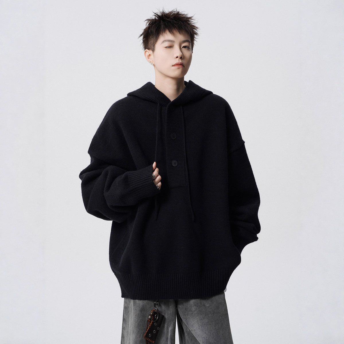 Hooded Knit Sweater for Men