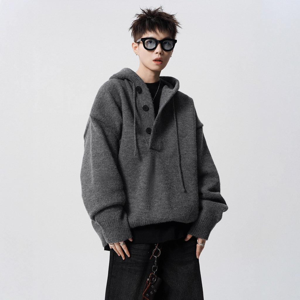 Hooded Knit Sweater for Men