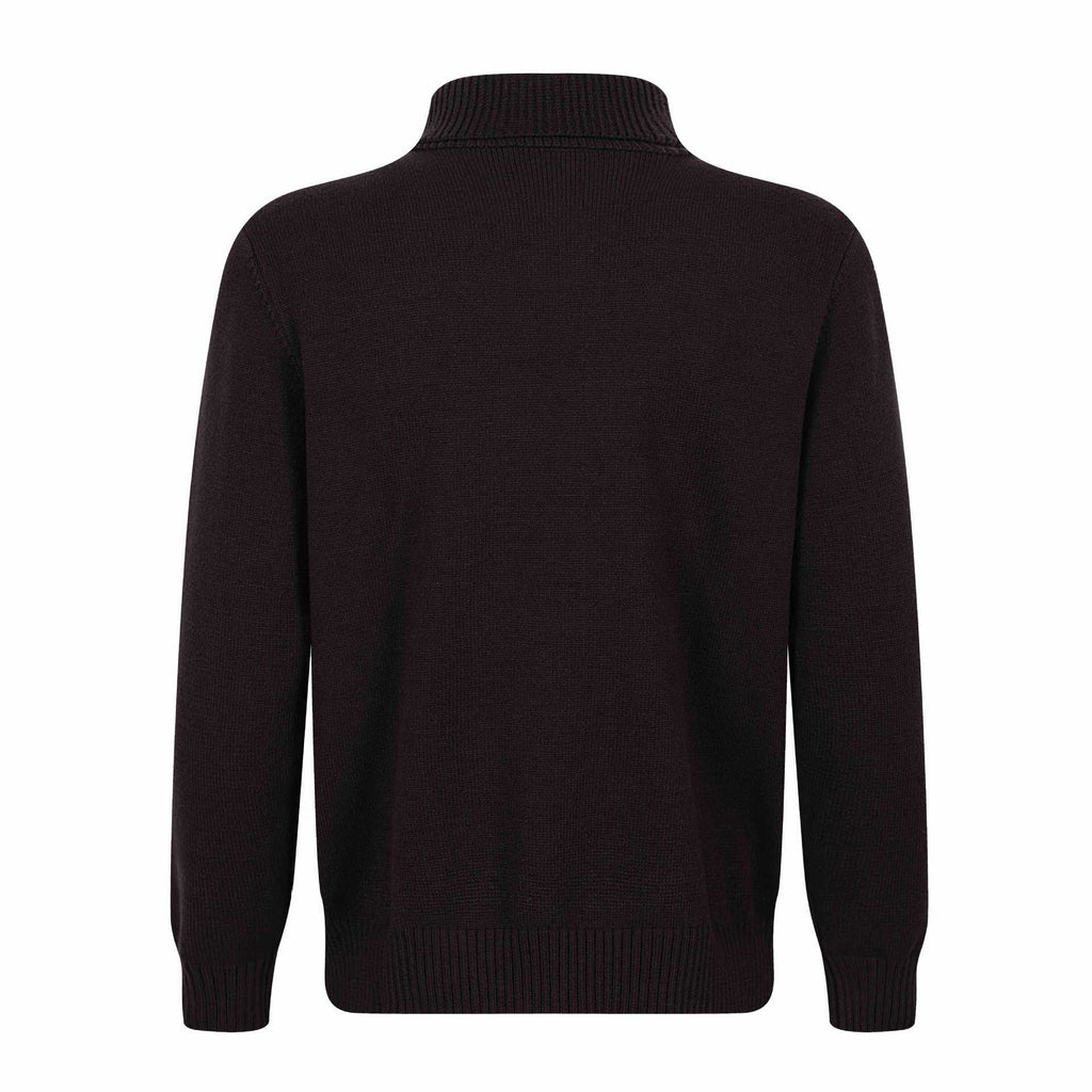 Double-Layered High Neck Long Sleeve Knitwear