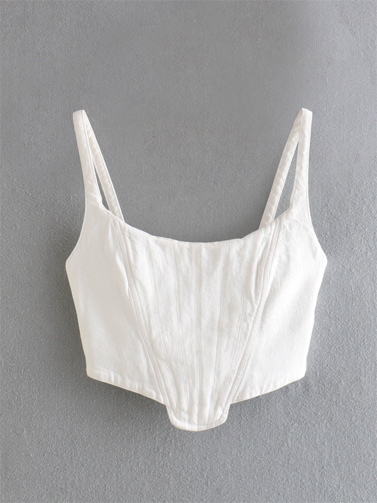 Corset Slim Cropped Tops