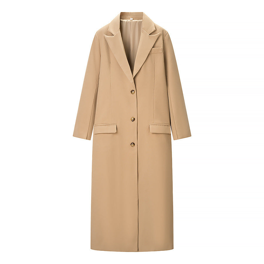Button long coat