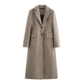 Plaid long coat jacket