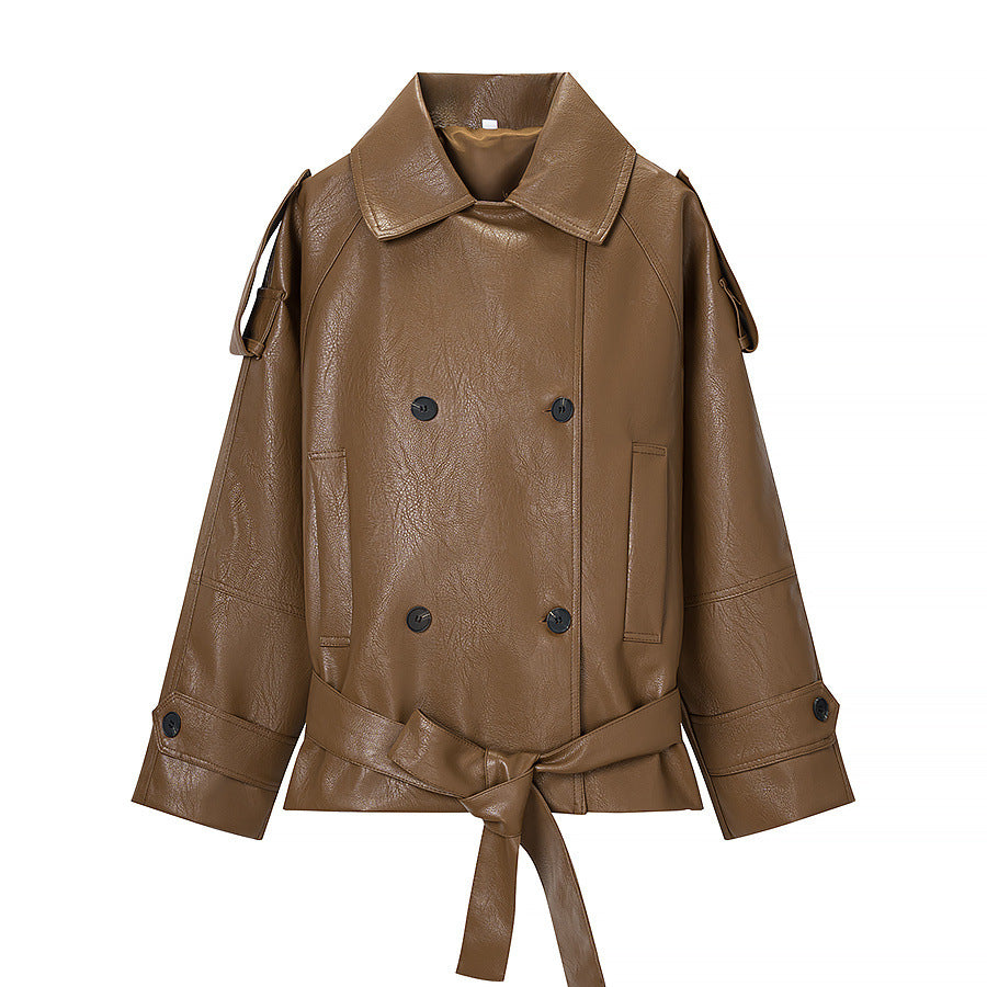 Leather workwear jacket