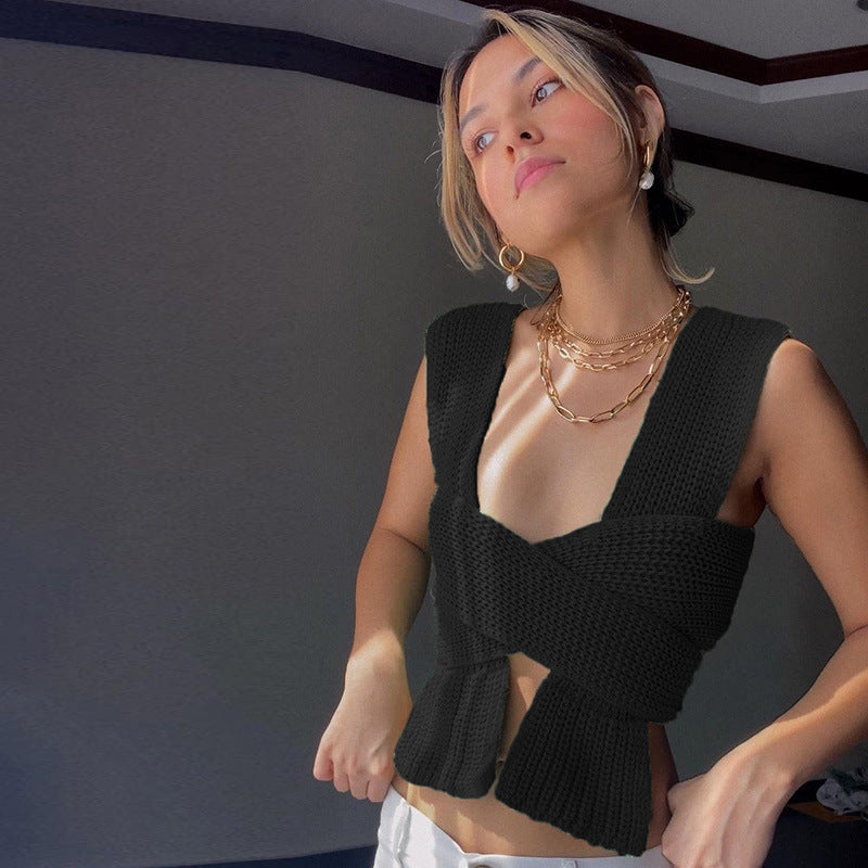 Cross-woven tops