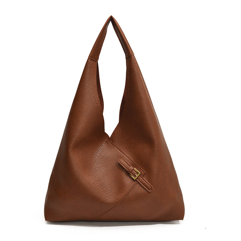 Solid  leather tote bag