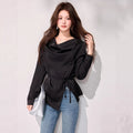 Ruffle Neck Chiffon Blouse