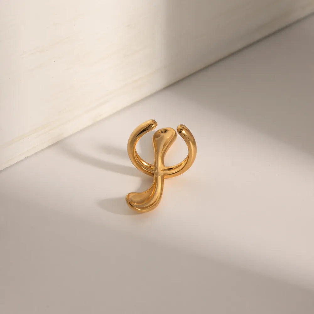 18K Gold-Plated Stainless Steel Cuff rings