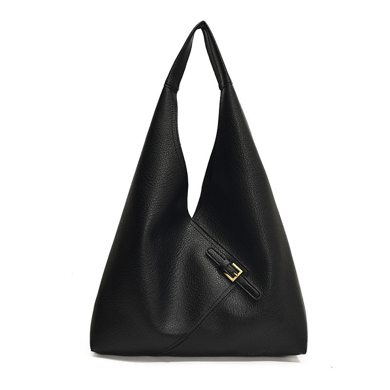 Solid  leather tote bag