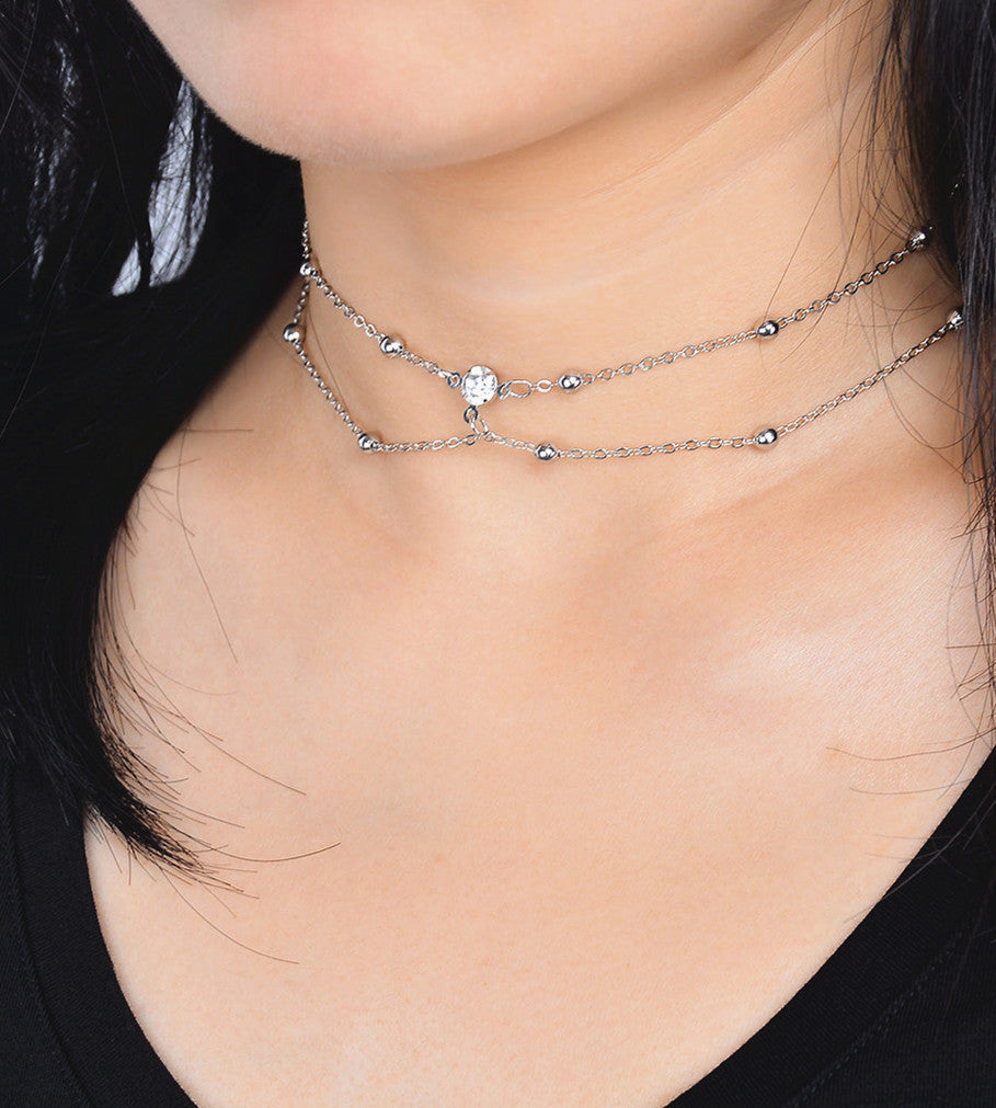 Diamond Pendant Necklace and Chest Chain