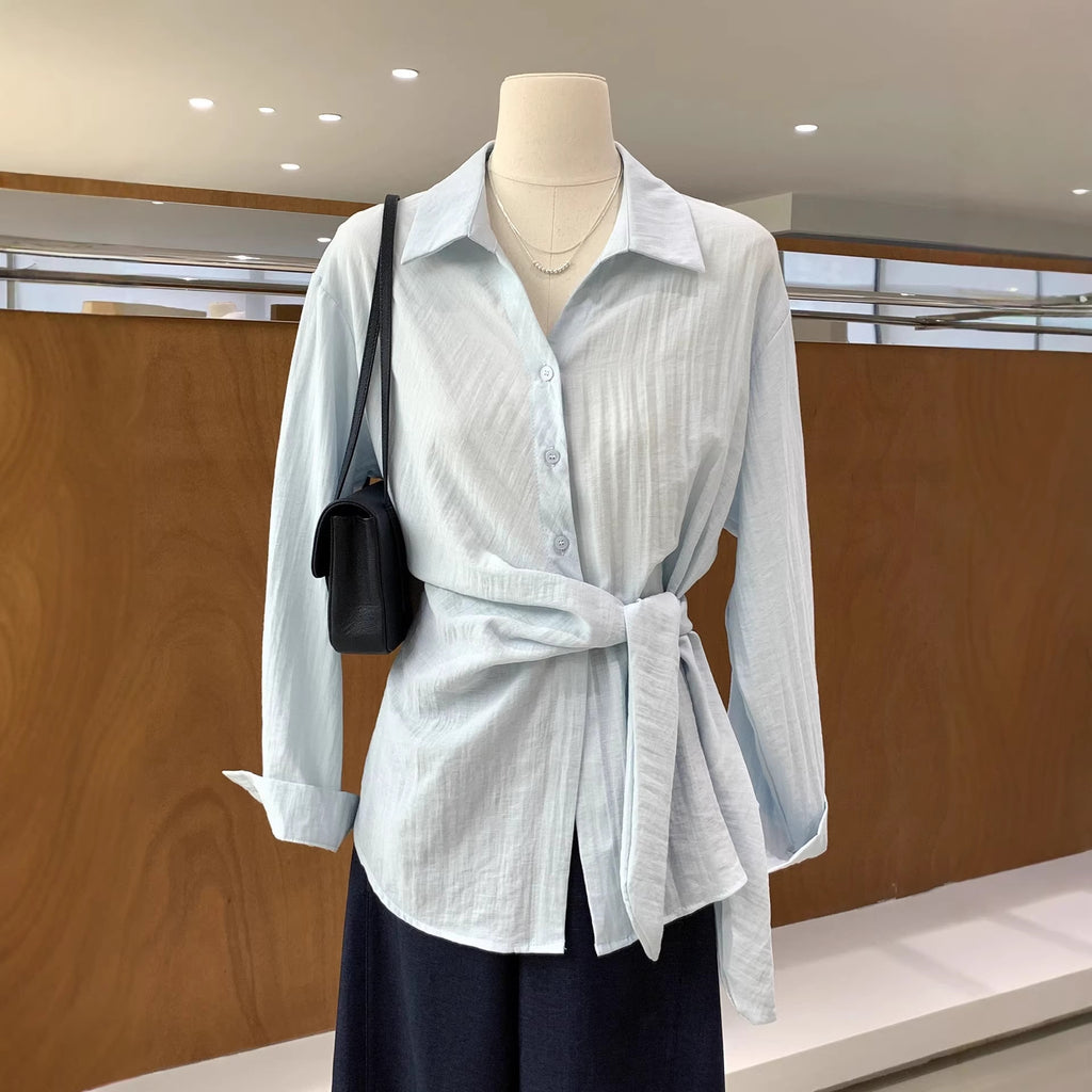Button-Down Linen Blouse