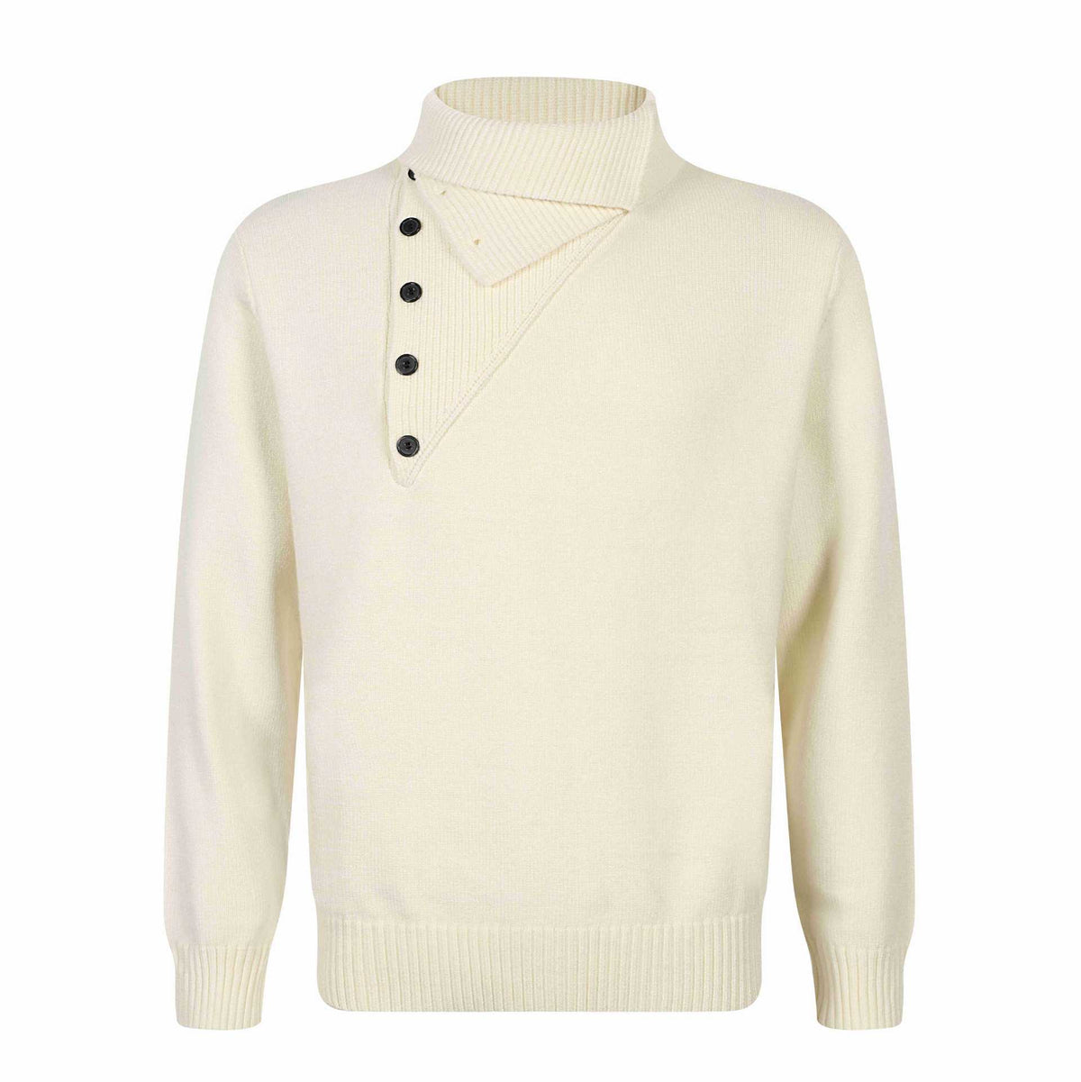 Double-Layered High Neck Long Sleeve Knitwear
