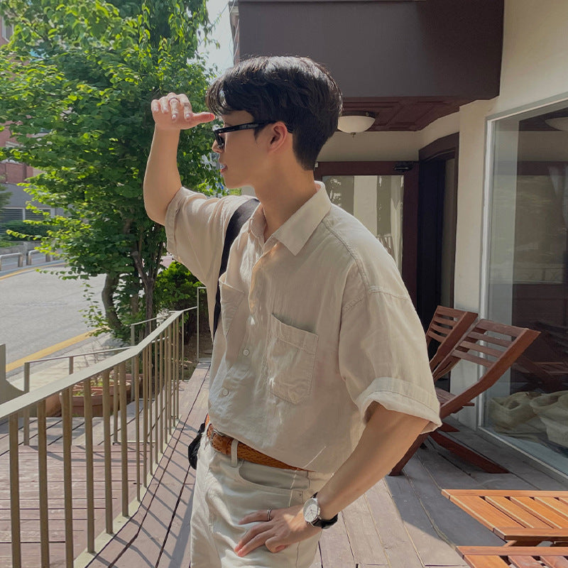 Short sleeved shirt for men