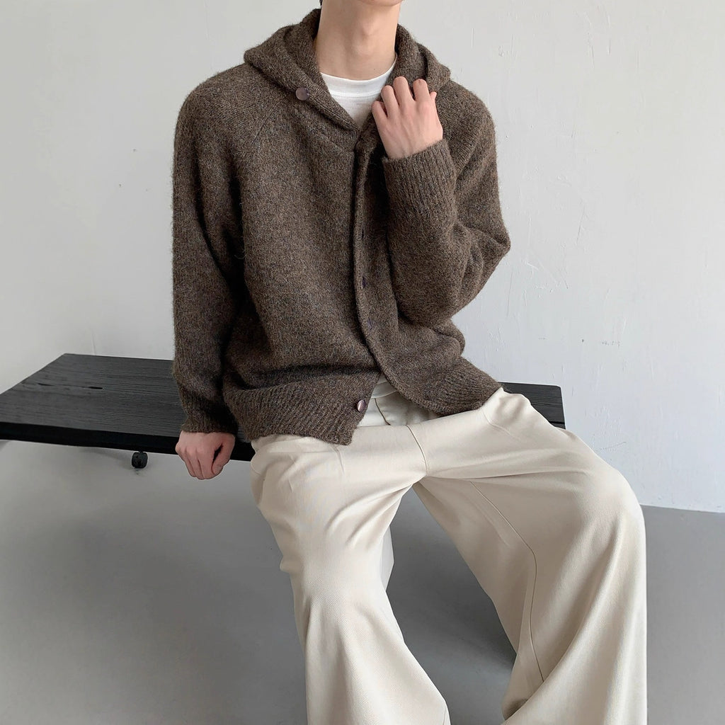 Thick Hooded Cardigan Sweater