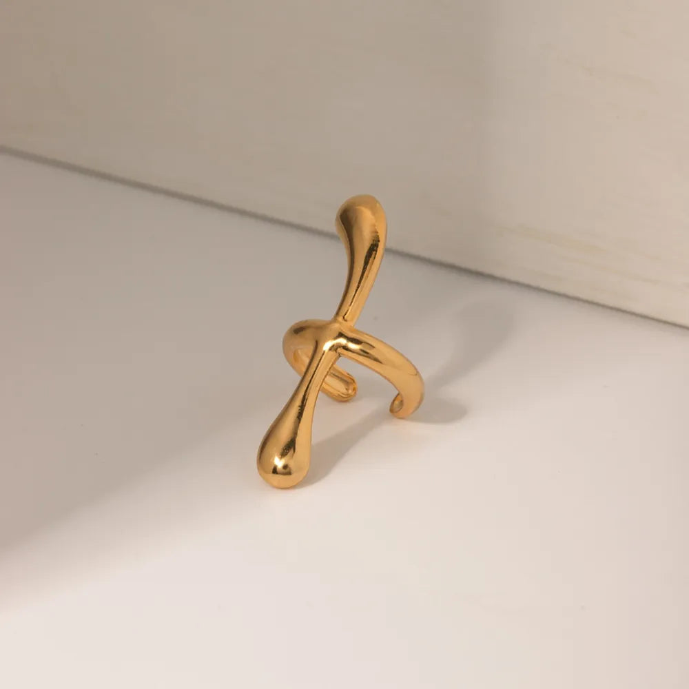 18K Gold-Plated Stainless Steel Cuff rings