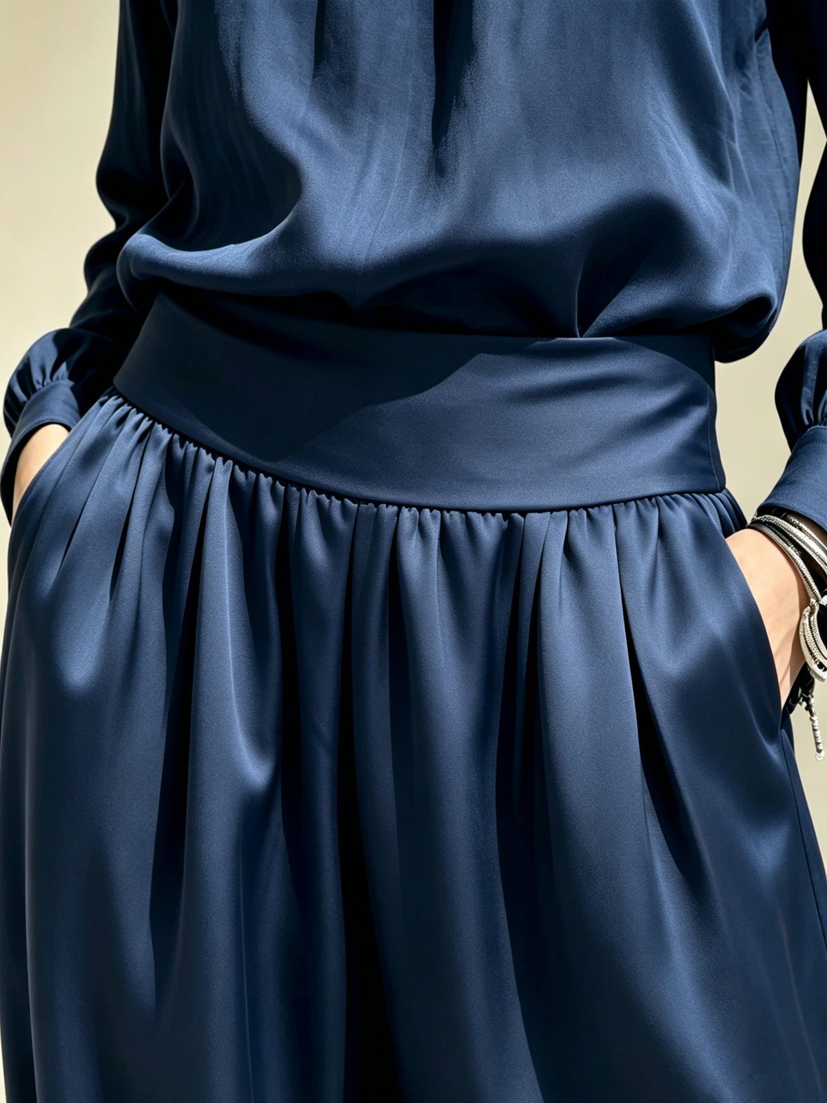 Long Sleeve Stand-up Collar Loose Fit Set