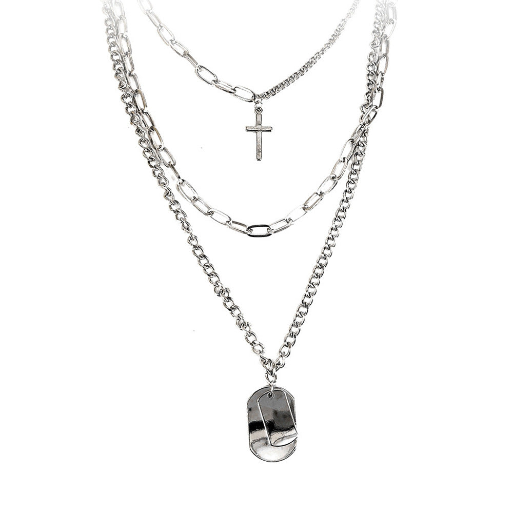 Hip-hop style cross necklace