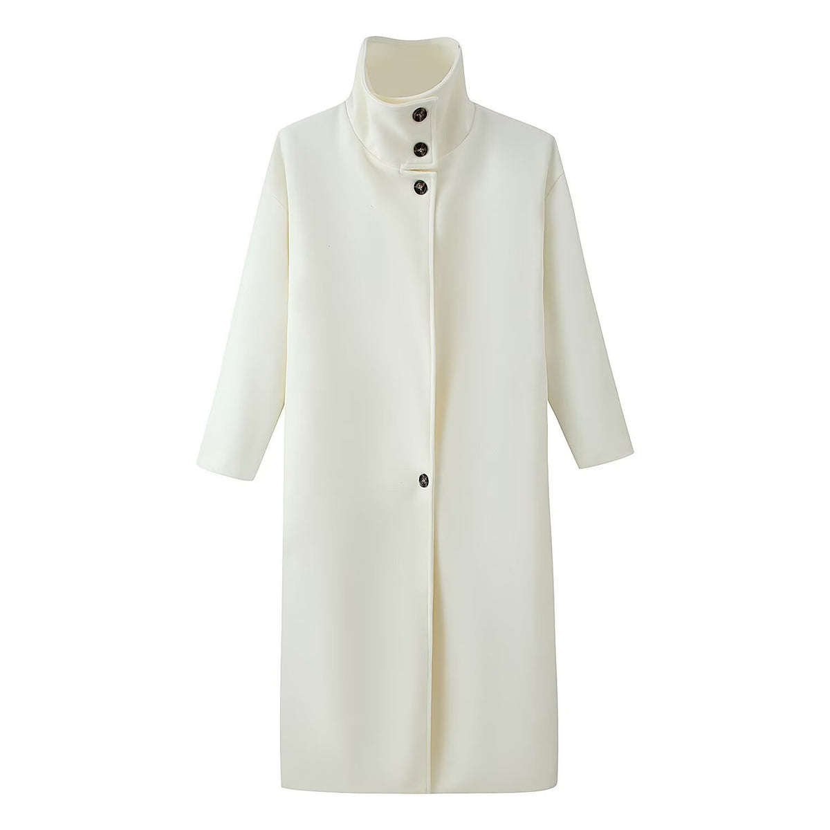Loose long woolen coat jacket