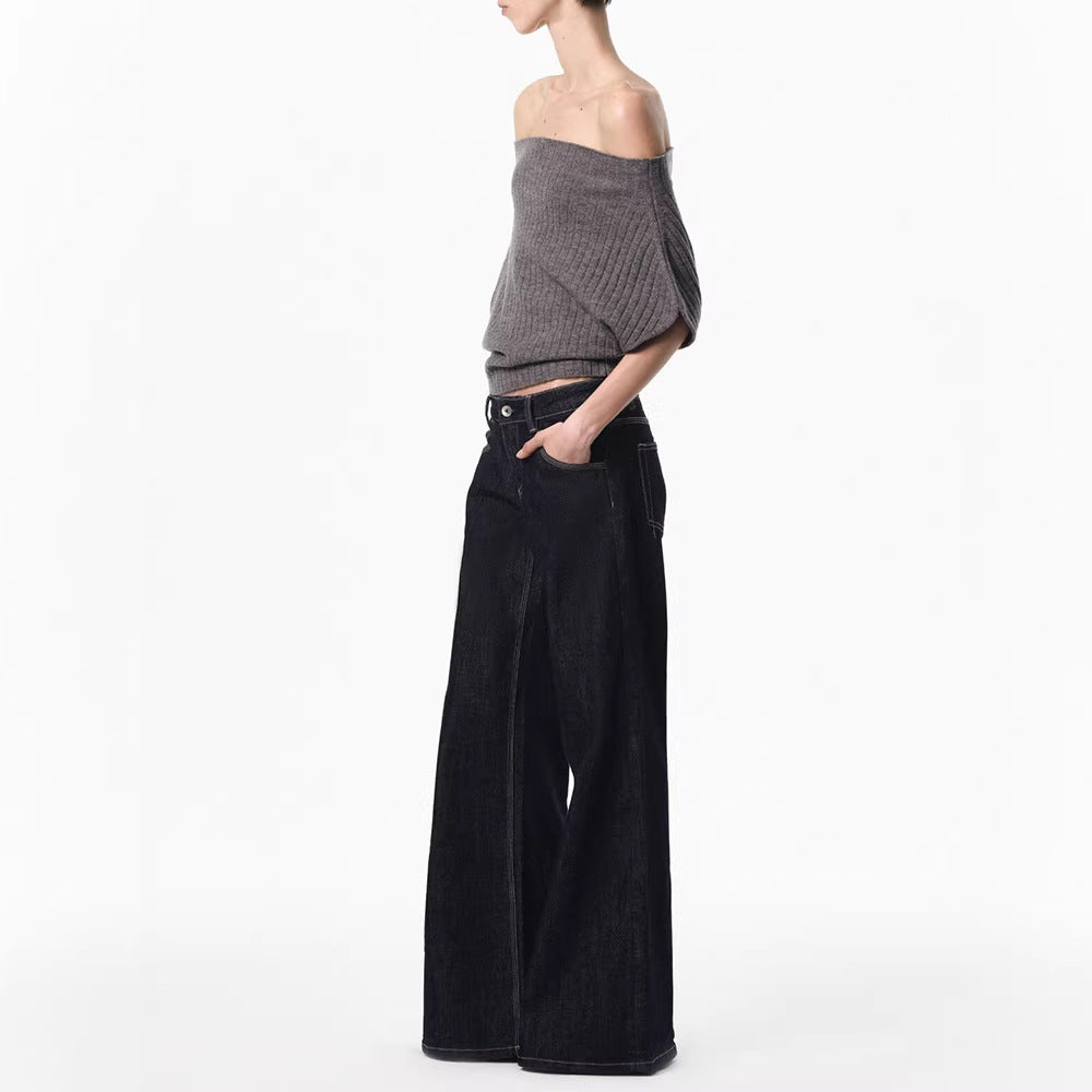 Ribbed Knit Short Sleeve Top