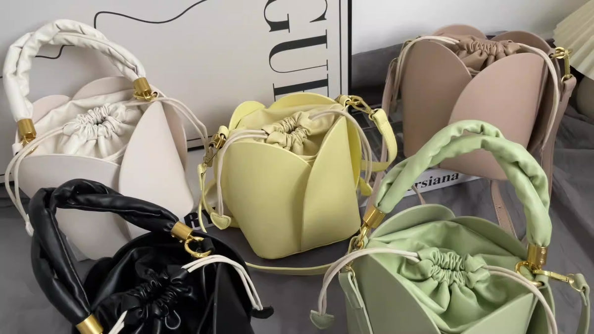 Women's Petal Soft Drawstring Bucket Bag