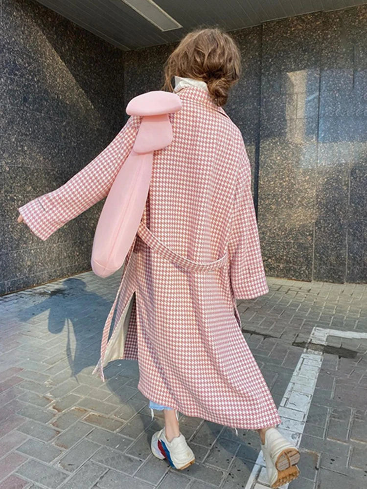Patchwork Lace Up Coats