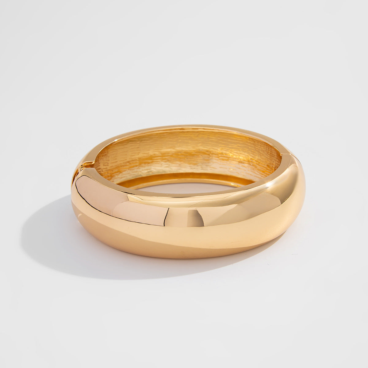 Curved Smooth Surface Spring Bangle