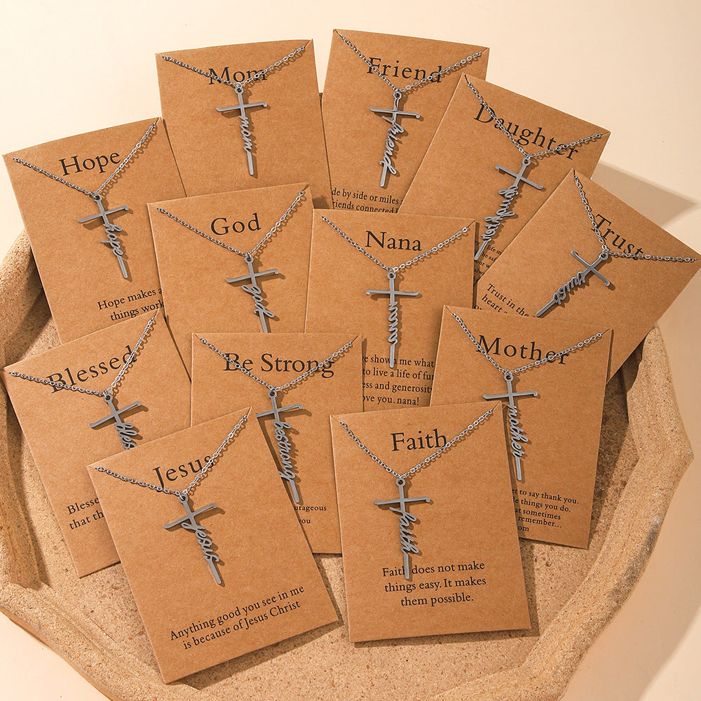 Faith Religious Cross Collarbone Chain
