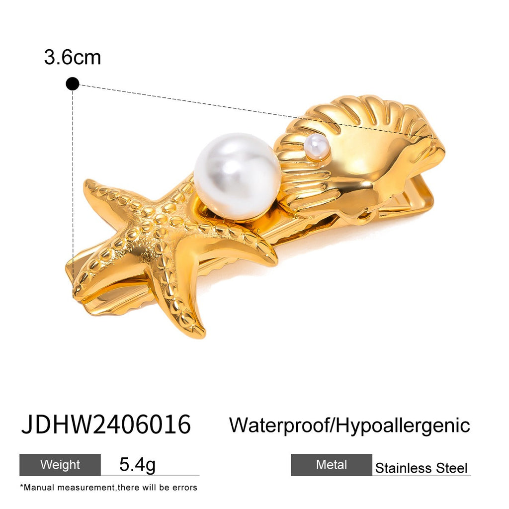 Shell hair clip with bangs