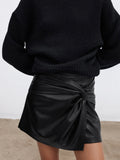Folded hip hugging skirt and short