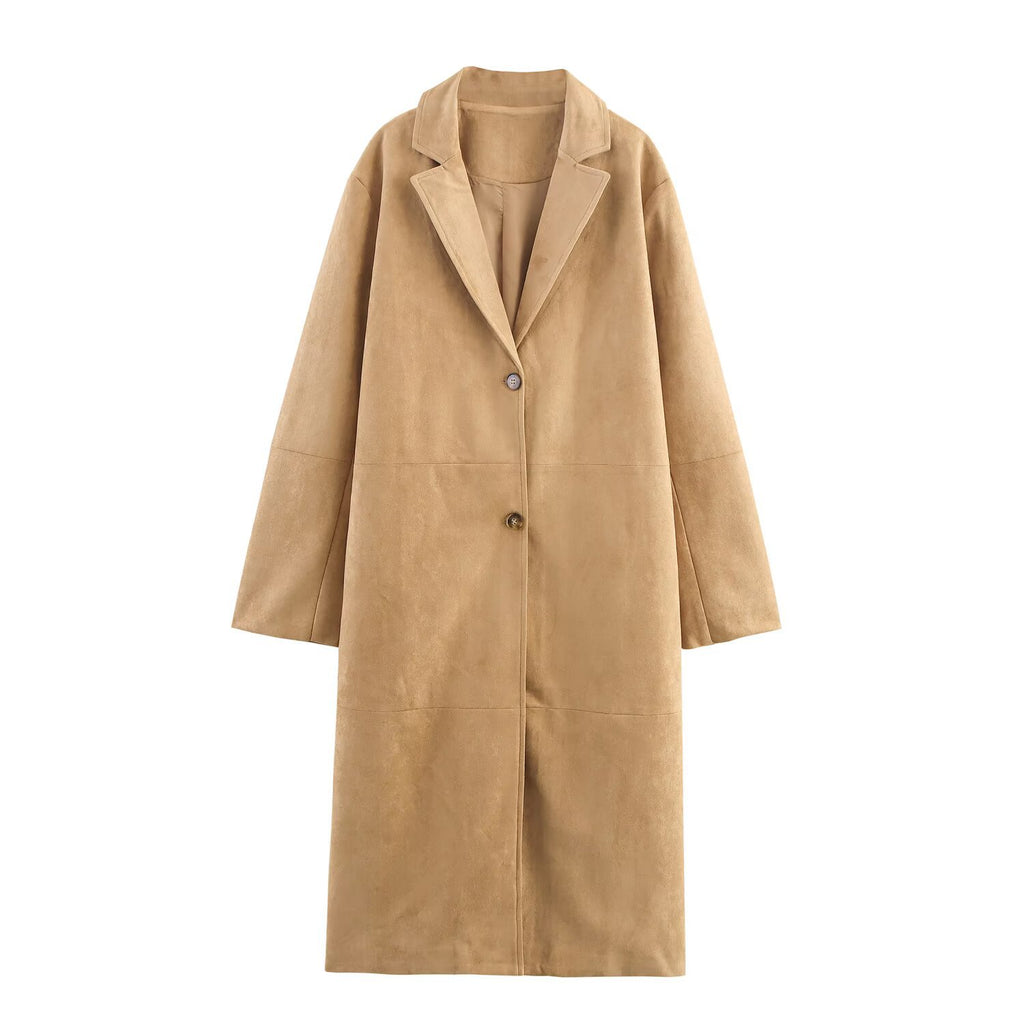 Anti suede long coat