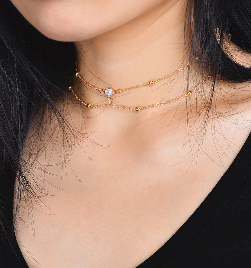 Diamond Pendant Necklace and Chest Chain