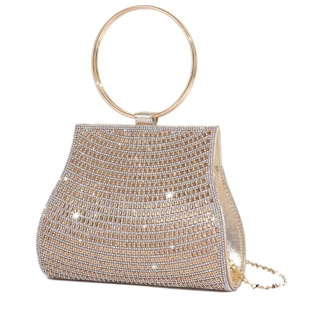 Diamond bag magnetic buckle chain bag