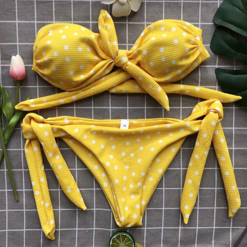 Dot Printed Bikini Set