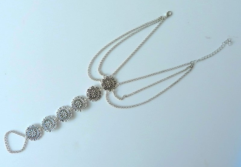 Carved Disc Beach Anklet