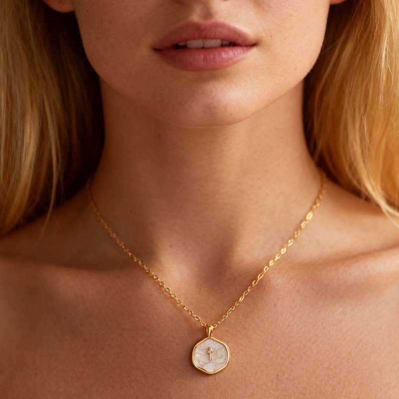 Drip Oil Cross Necklace