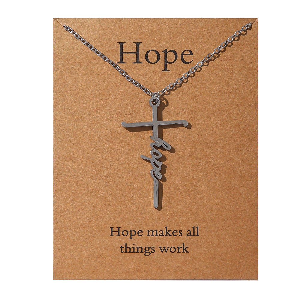 Faith Religious Cross Collarbone Chain