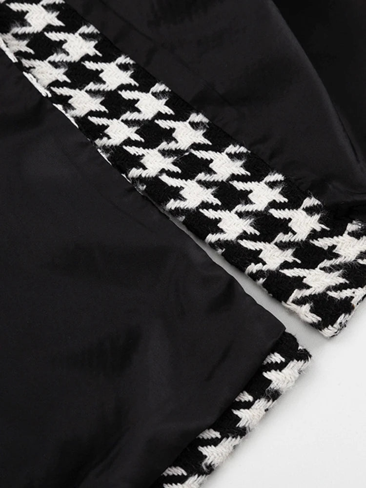 Patchwork Lace Up Coats