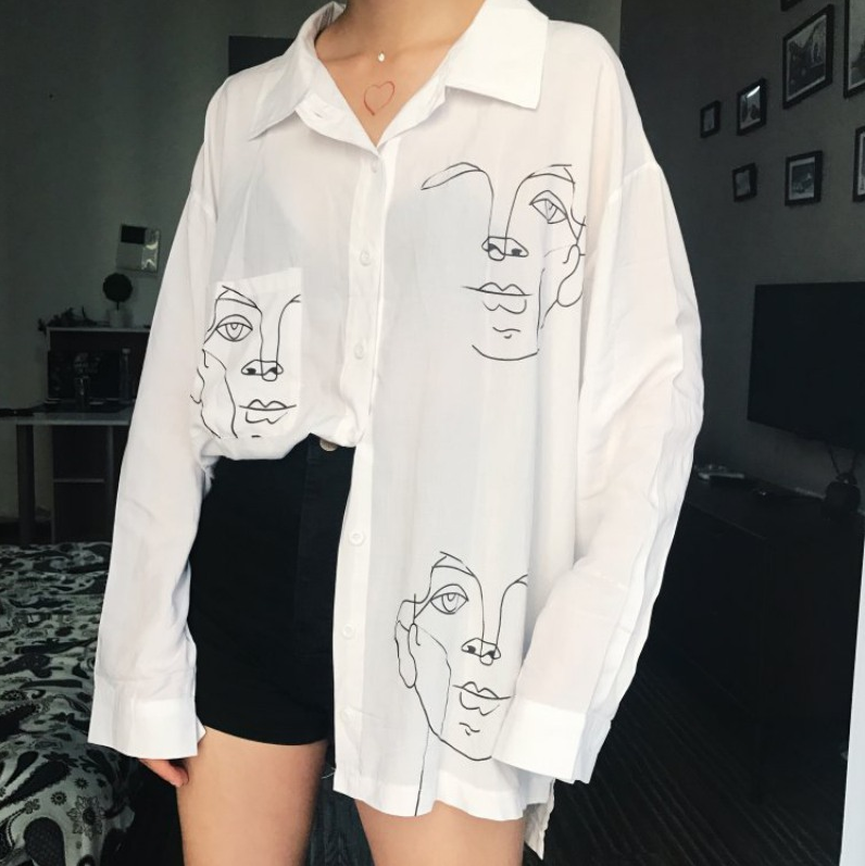 Cotton Face Printing Full Sleeve Long Shirts