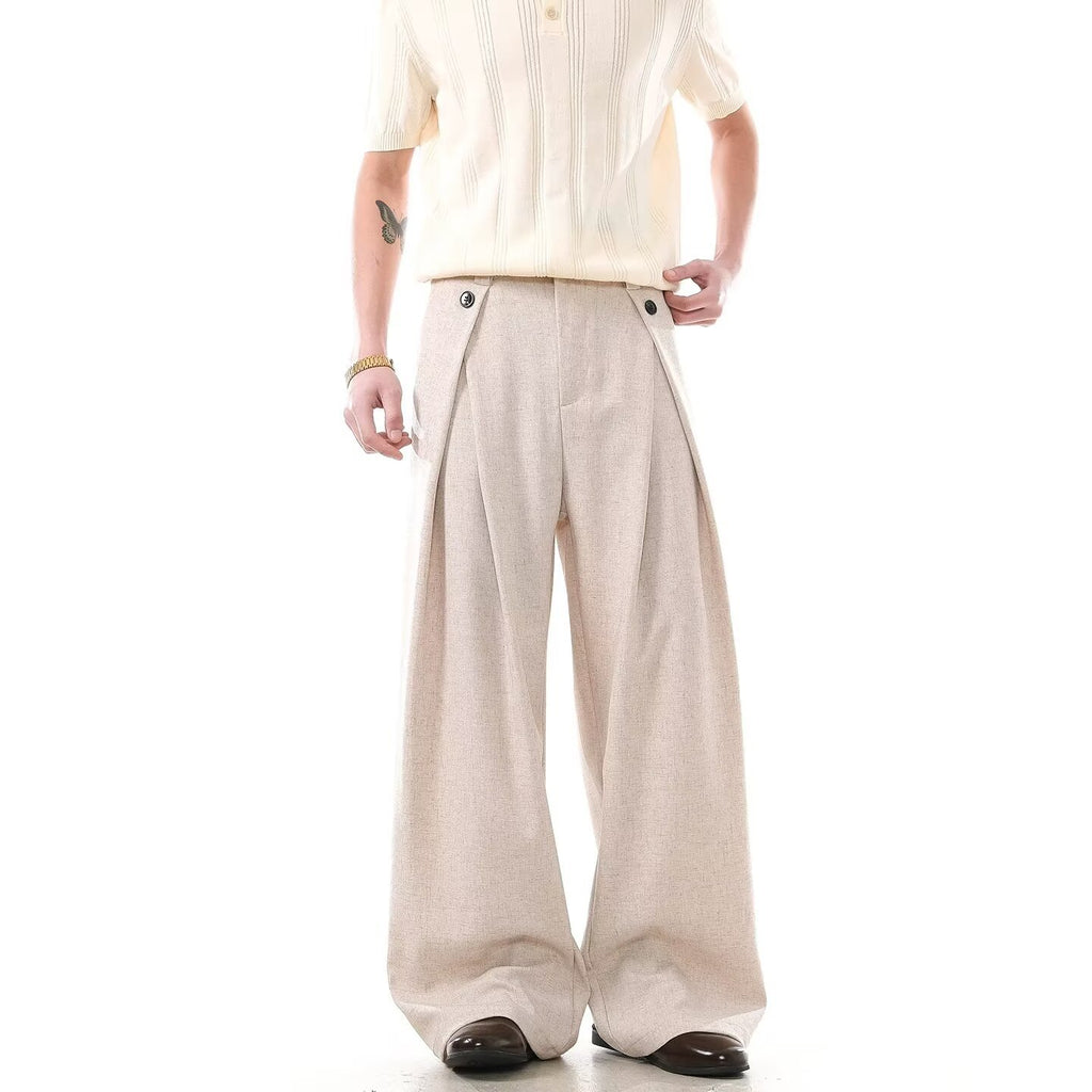 Double Pleat A-Line pant for Men