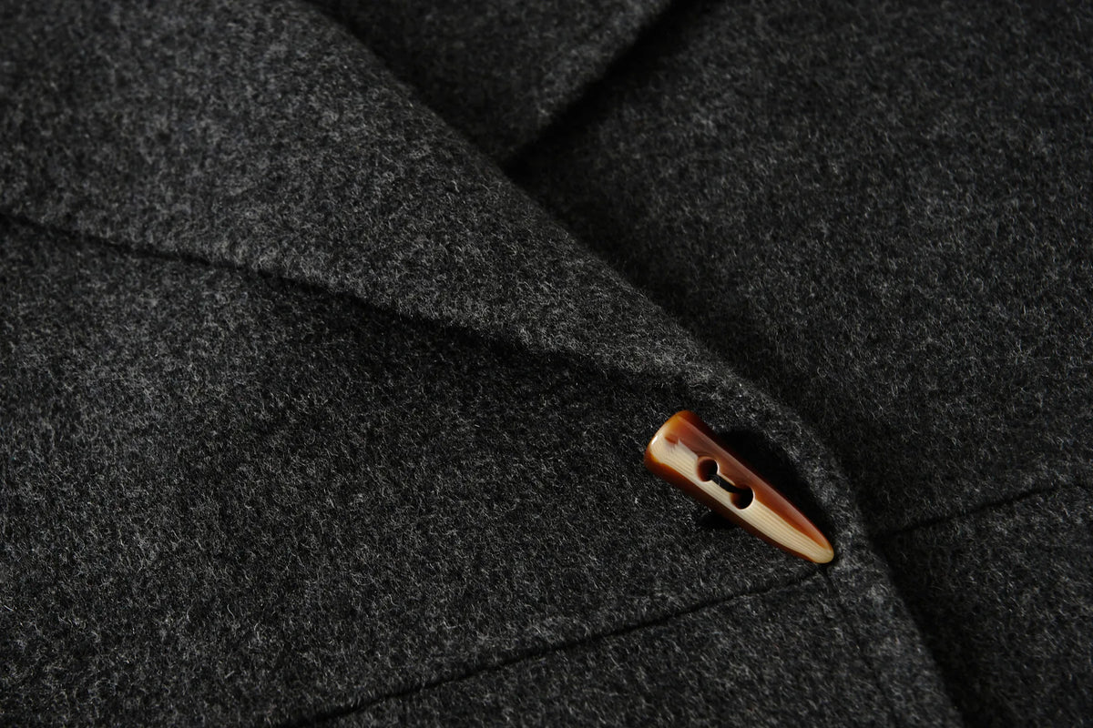 Single Button Long Sleeve Overcoat With Scarf