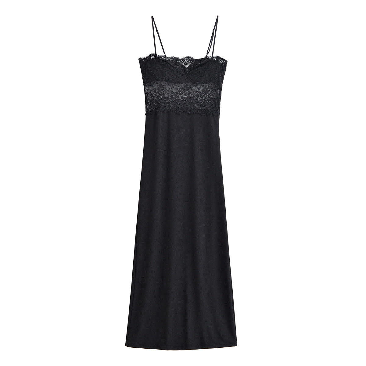 Lace patchwork camisole dress