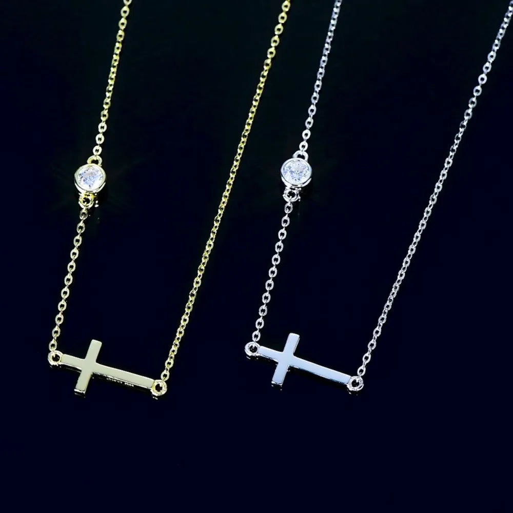 Cross 925 Sterling Silver Moissanite Necklace