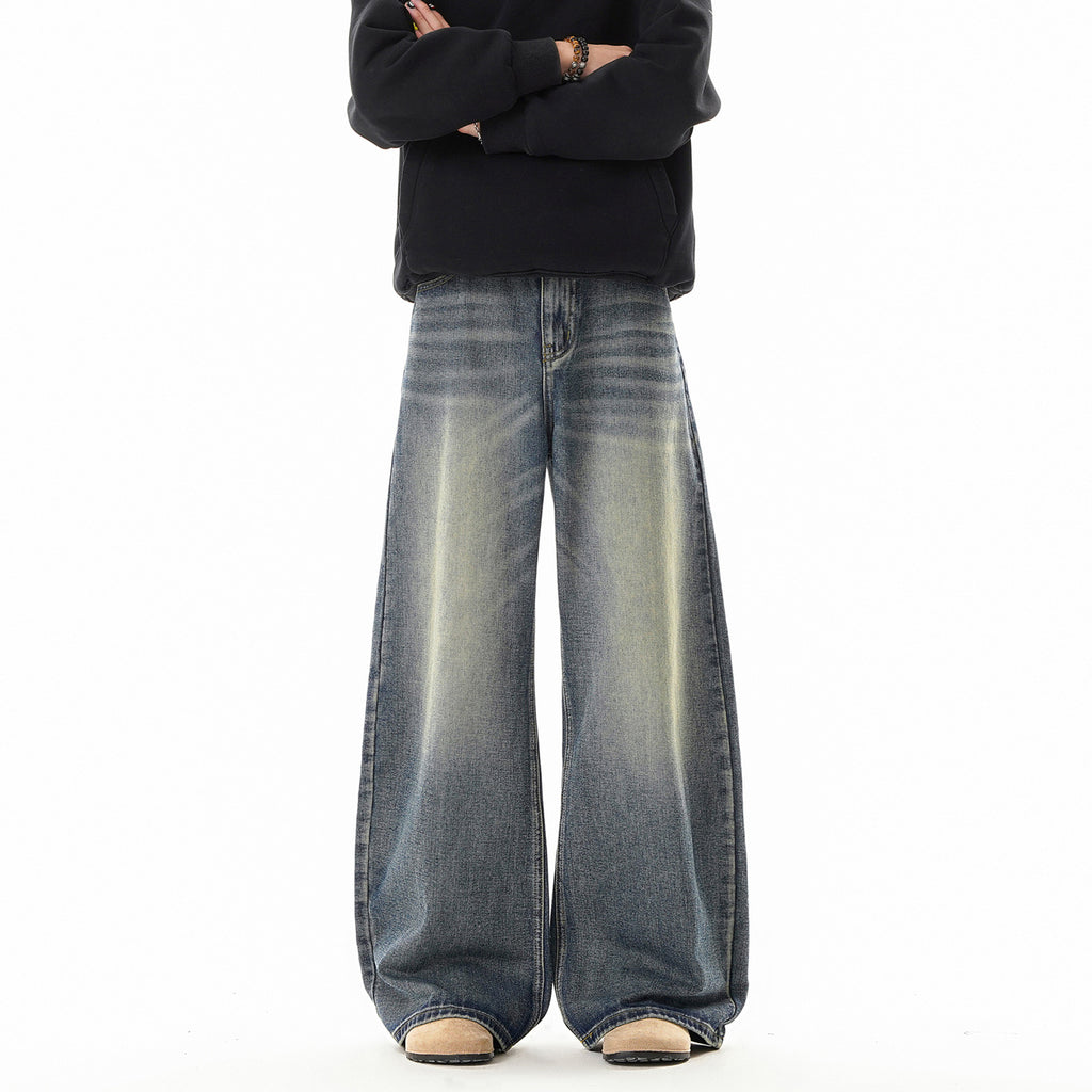 Knife-Edge Denim Pants Men