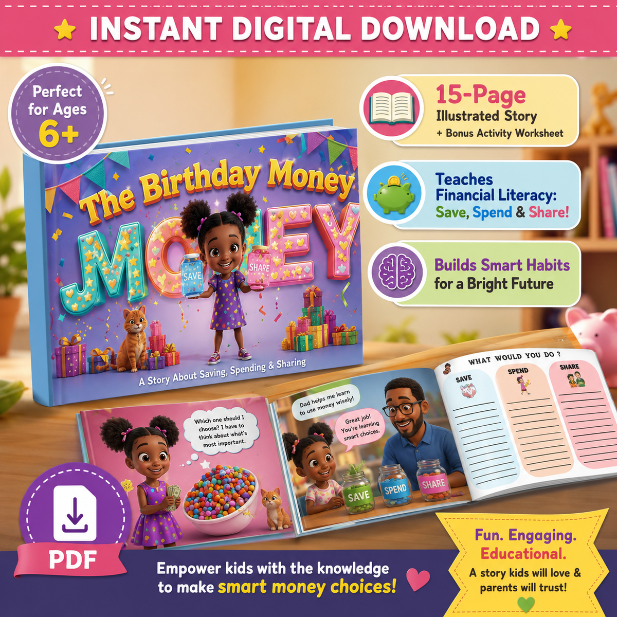Educational kids printable story book
